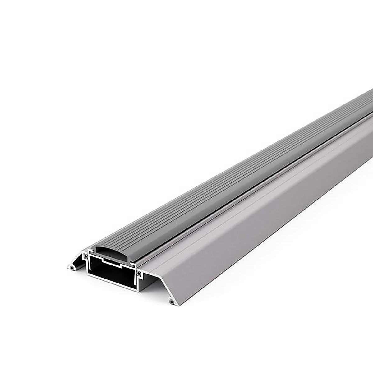 M-D 8664 0.875 H x 3.5 in. W x 36 in. L Mill Aluminum Adjustable Deluxe Threshold Gray