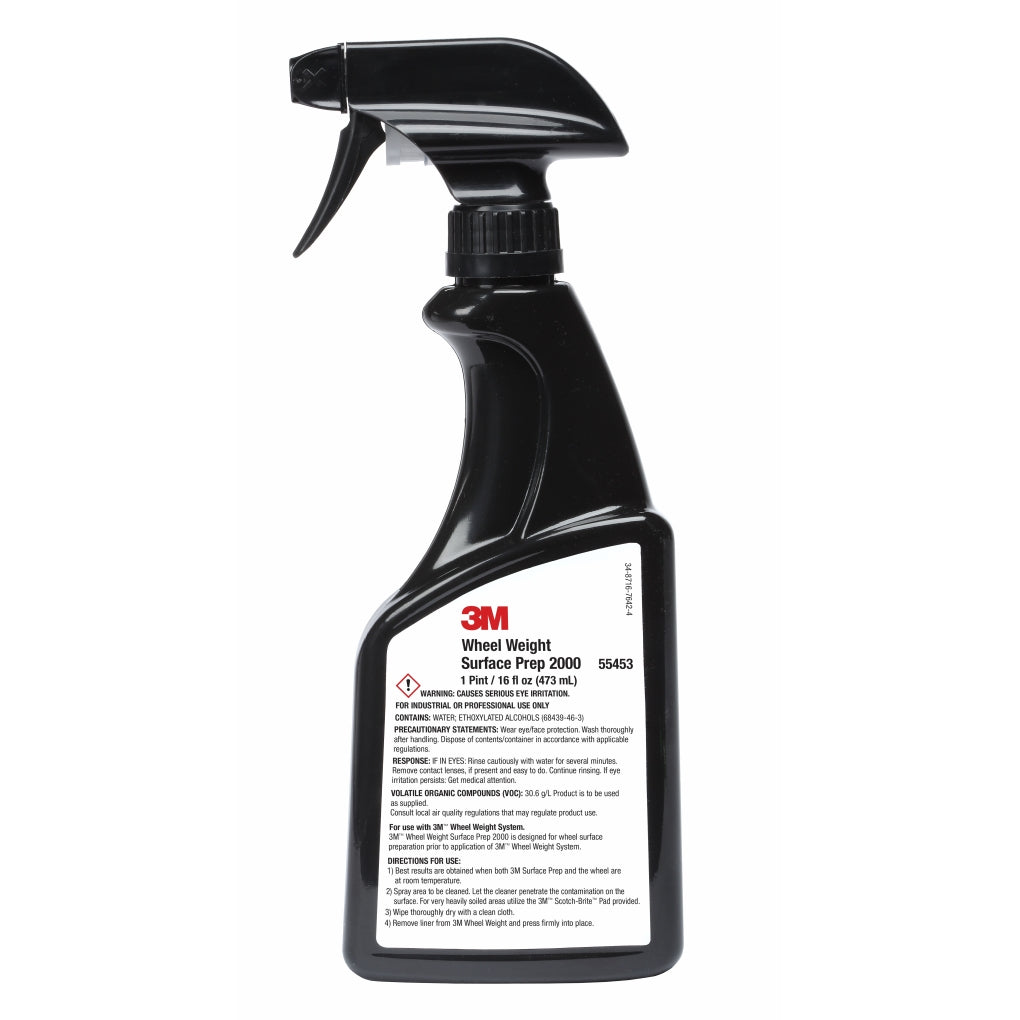 3M 55453 Wheel Weight Surface Prep 2000, PN55453, 16 oz spray bottle 70071105376
