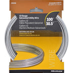 Hillman 122339 0.101 0.106 in. Dia. x 100 ft. L Galvanized Steel 12 Ga. Wire