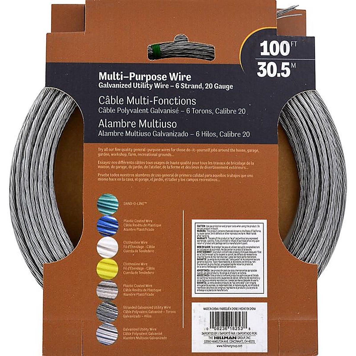 Hillman 122070 0.096 0.099 in. Dia. x 100 ft. L Galvanized Steel 20 Ga. Wire
