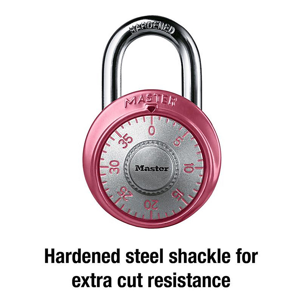 Master Lock - 1530DPNK - 2 In. H X 1-7/8 In. W Steel 3-Dial Combination Padlock