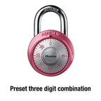 Master Lock - 1530DPNK - 2 In. H X 1-7/8 In. W Steel 3-Dial Combination Padlock