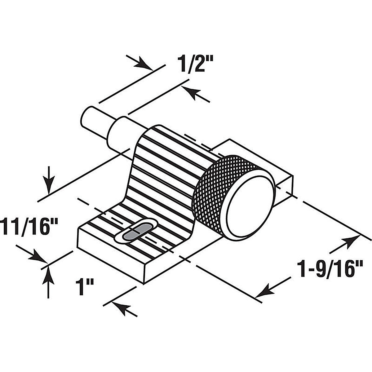 Prime-Line U9849 Metal Indoor Sliding Door Lock