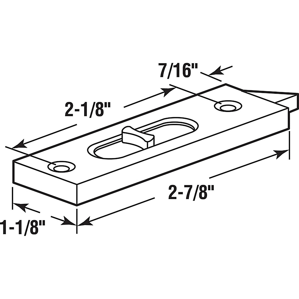 Prime-Line - F 2627 - White Vinyl Window Tilt Latch 2.9 in. W X 1.1 in. L For Vinyl Windows 2 pk