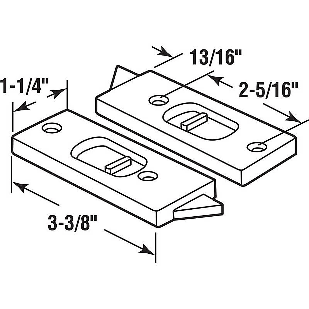 Prime-Line - F 2599 - White Vinyl Window Tilt Latch 1-1/4 In. W X 3.375 In. L for Wood Window 1 Pack