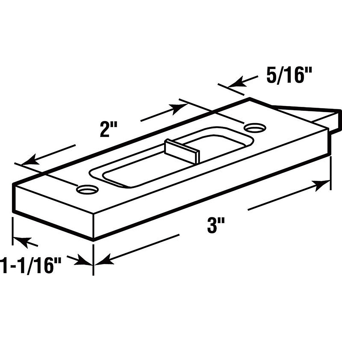 Prime-Line - F 2598 - White Vinyl Window Tilt Latch 1.06 in. W X 3 in. L For Single or Double Aluminum Windows