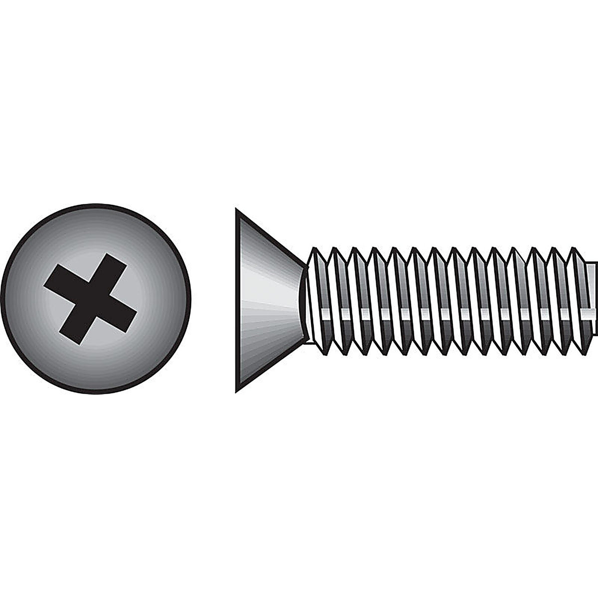Hillman - 0825452 - No. 6-32 Ga. X 1 In. L Phillips Flat Head Stainless Steel Machine Screws 100 Pack