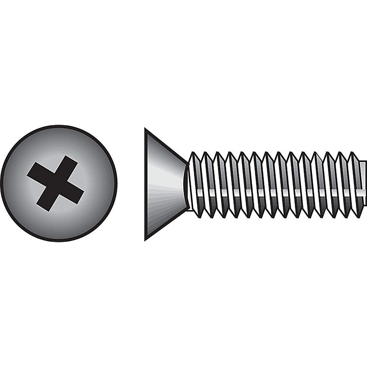 Hillman - 0825480 - No. 8-32 Ga. X 1 In. L Phillips Flat Head Stainless Steel Machine Screws 100 Pack