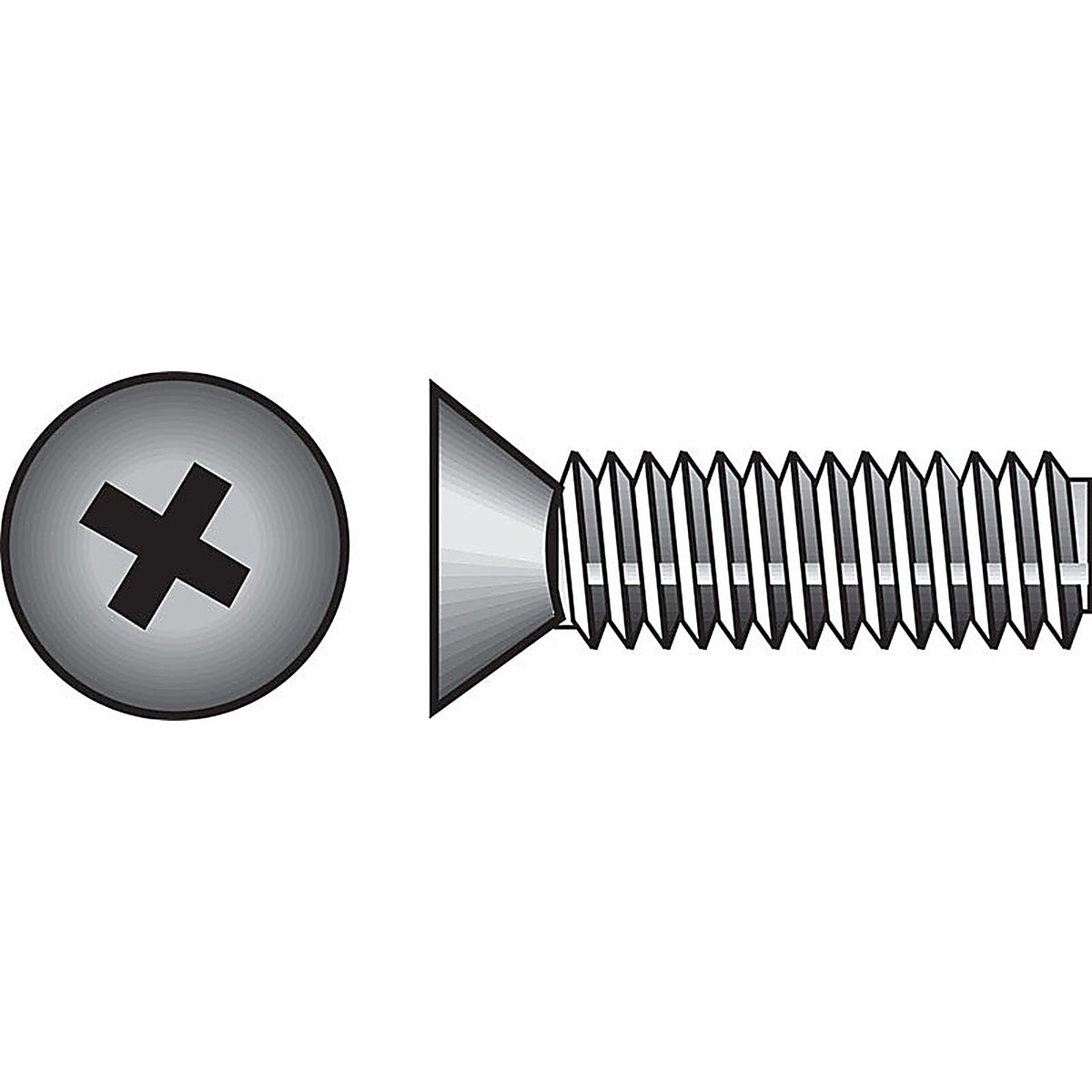 Hillman - 0825486 - No. 8-32 Ga. X 2 In. L Phillips Flat Head Stainless Steel Machine Screws 100 Pack