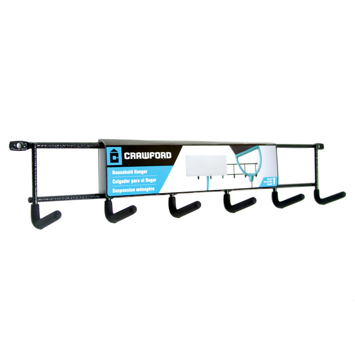 Crawford CMHD-6 Lehigh Zinc-Plated Black Steel Hanger Holder 15 lb. capacity 1/Pack