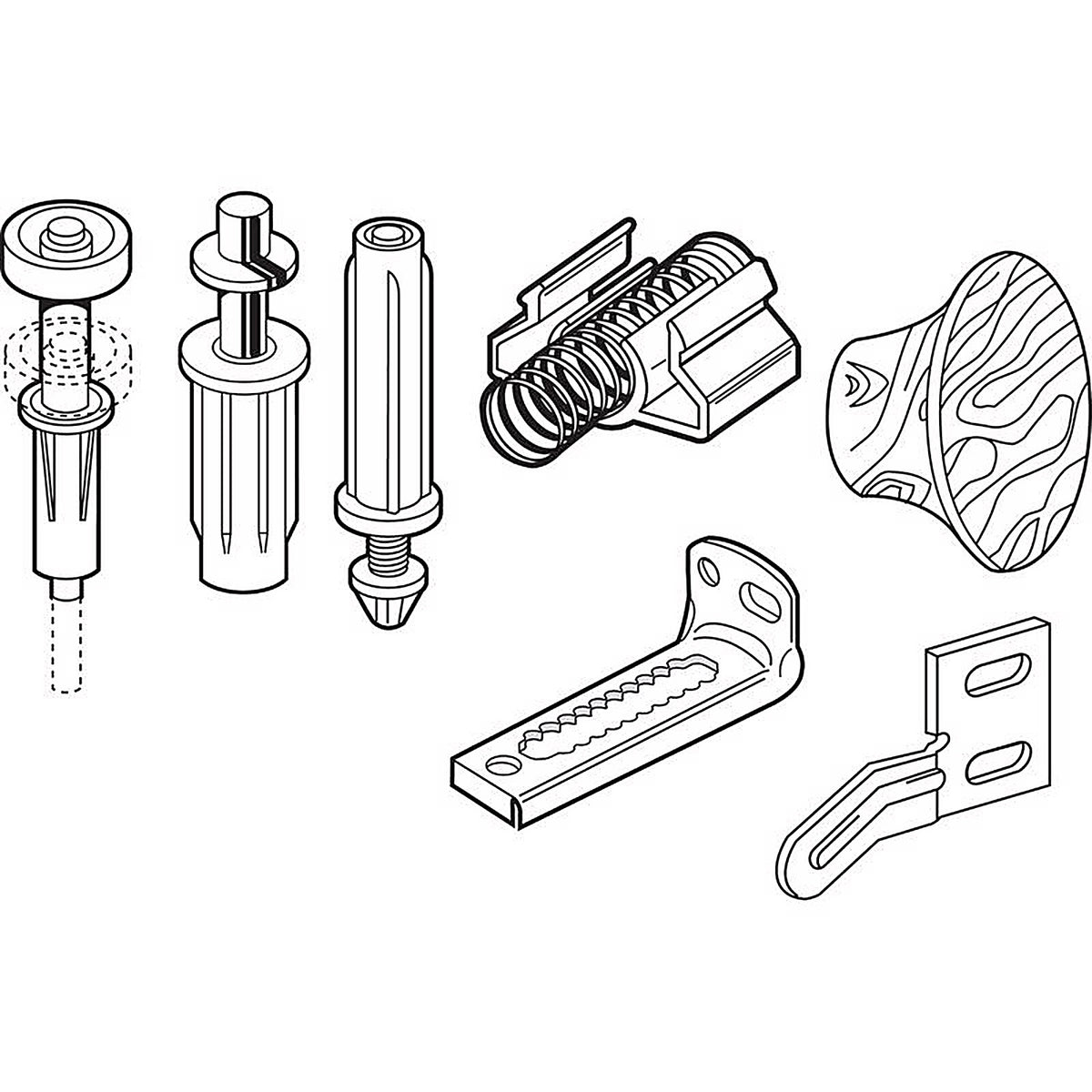 Prime-Line - N 7283 - Plastic/Steel Door Repair Kit 1 pk