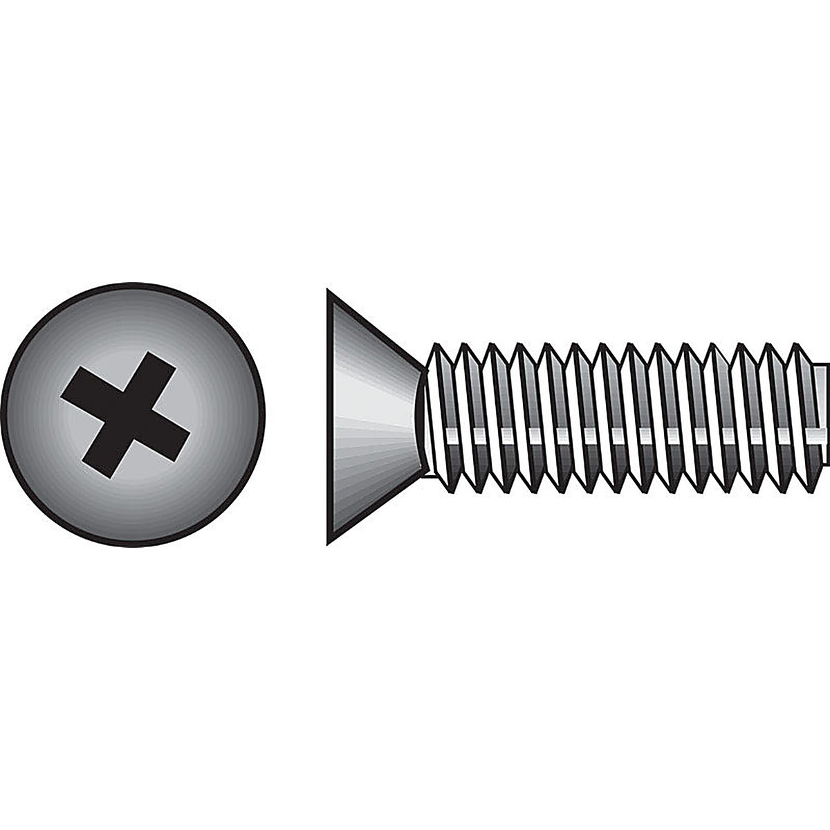 Hillman 825500 No. 10-24 x 1/2 in. L Phillips Flat Head Stainless Steel Machine Screws 100/Pack