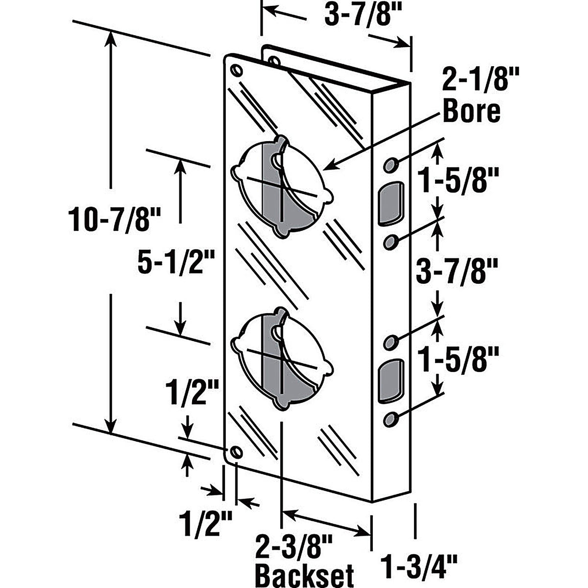 Prime-Line U10539 10.875 in. H x 3.875 in. L Brushed Stainless Steel Stainless Steel Door Guard