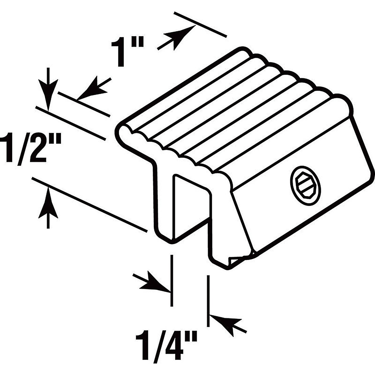 Prime-Line U9812 Painted White Aluminum Window Lock 1/Pack