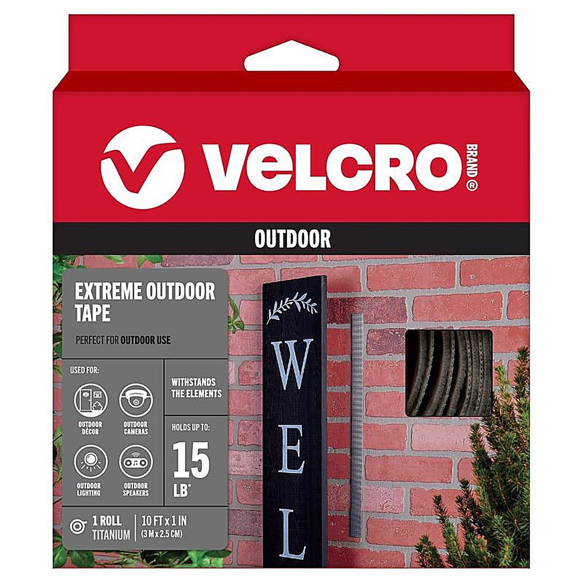 Velcro 91365 Industrial Strength Extreme Hook and Loop Fastener 10 ft. L 1/Pack