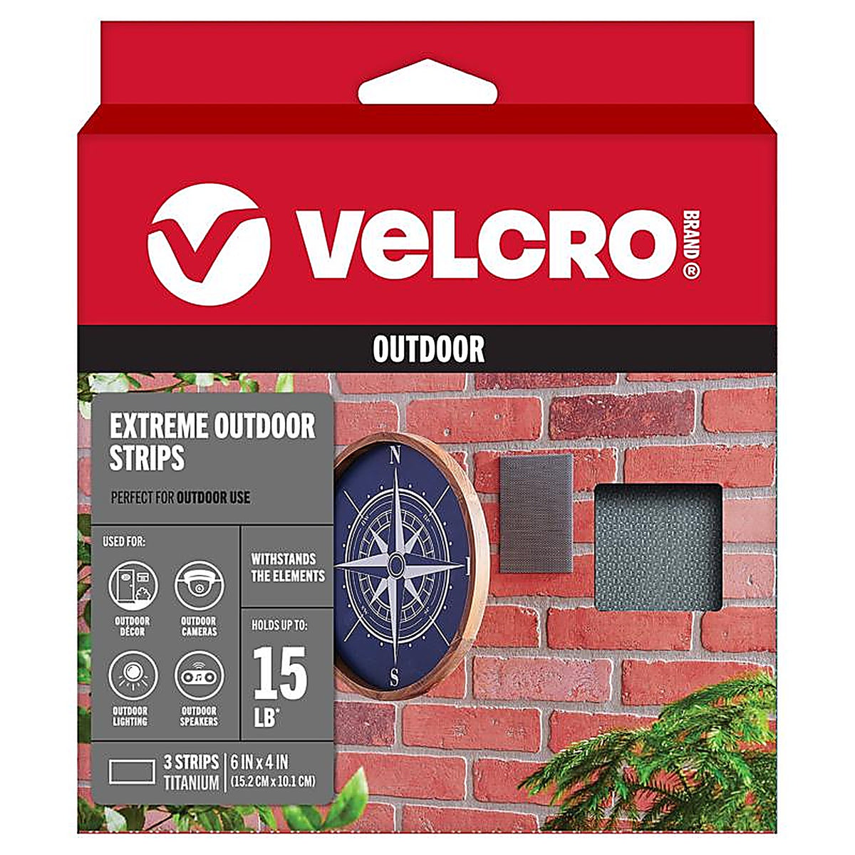 Velcro Brand - 91471 - Extreme Outdoor Small Nylon Hook and Loop Fastener 4 In. L 3 Pack