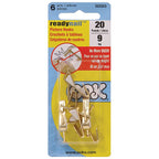 OOK 50583 ReadyNail Brass-Plated Conventional Picture H20 lb. 6/Pack