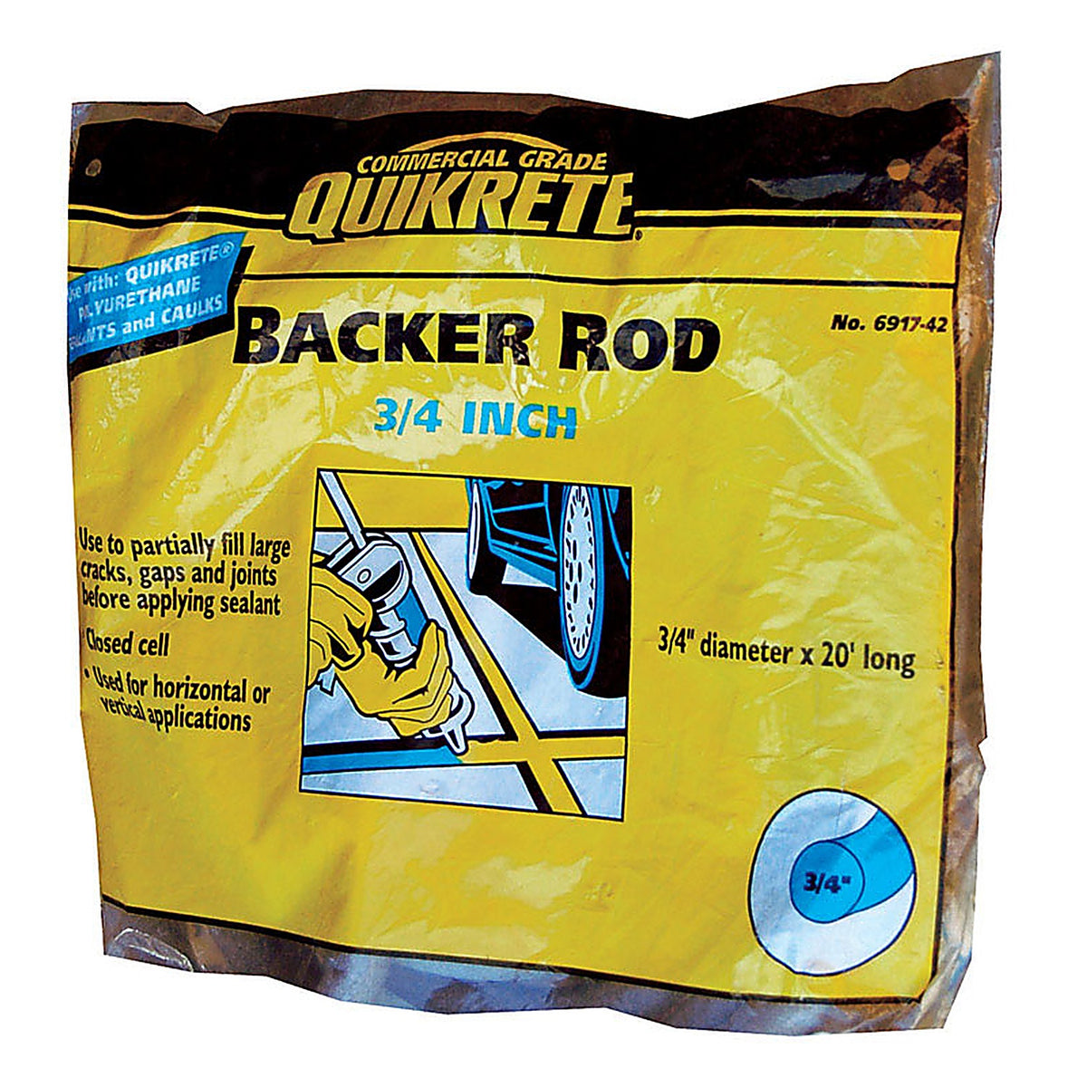 Quikrete 691742 Gray Foam Backer Rod 3/4in. x 20 ft.