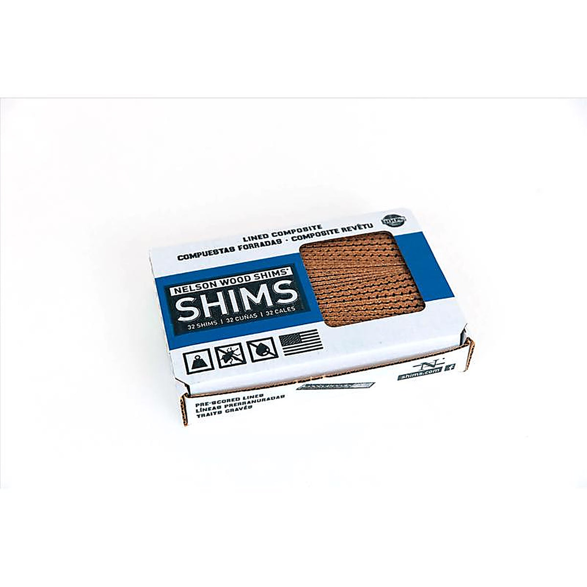 Nelson Wood Shims - WC8/32/15/50LA - 1.25 In. W X 7.75 In. L Wood Composite Shims 32 Pack
