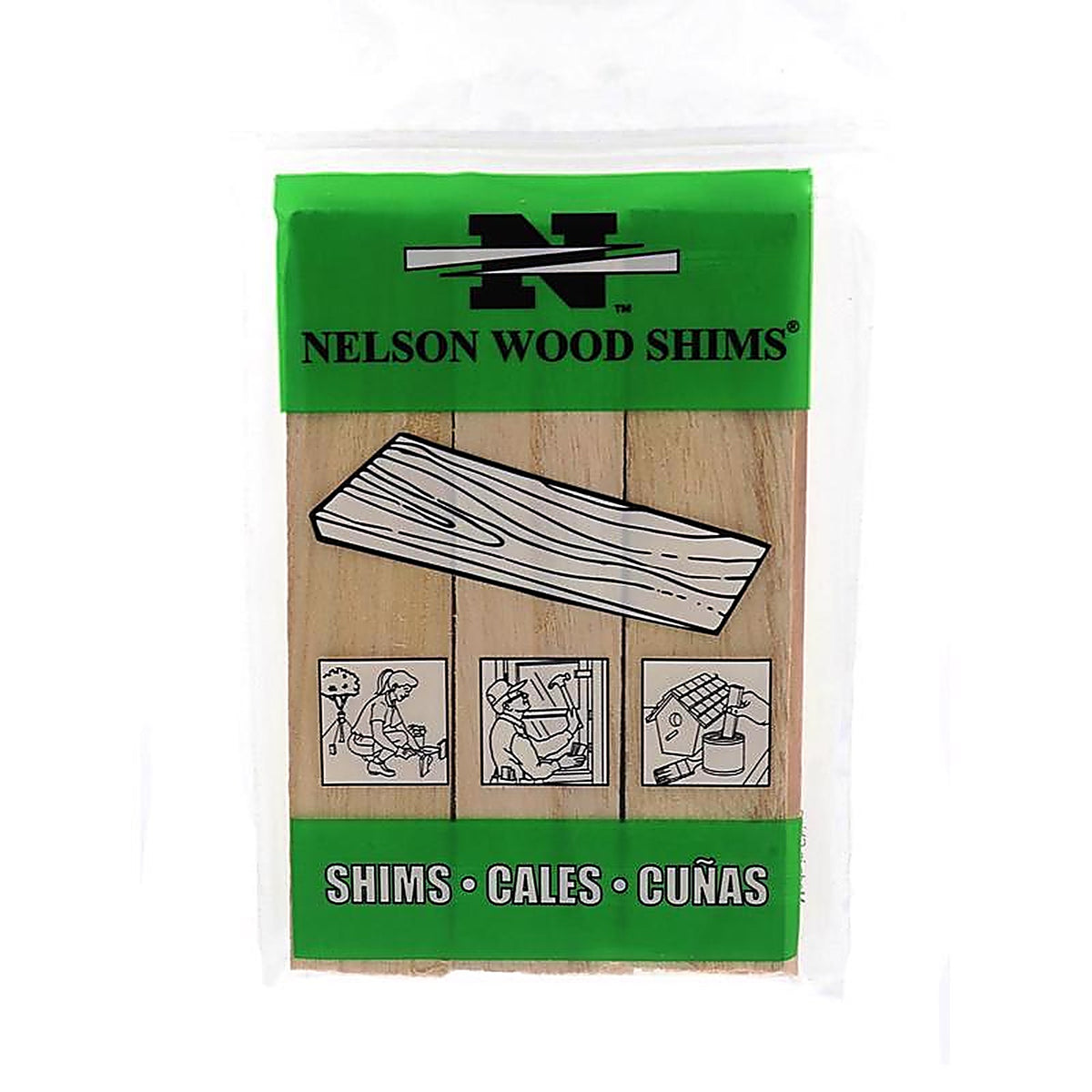 Nelson Wood Shims - PSH6/9-72-56 - 1.5 In. W X 6 In. L Wood Shim 9 Pack