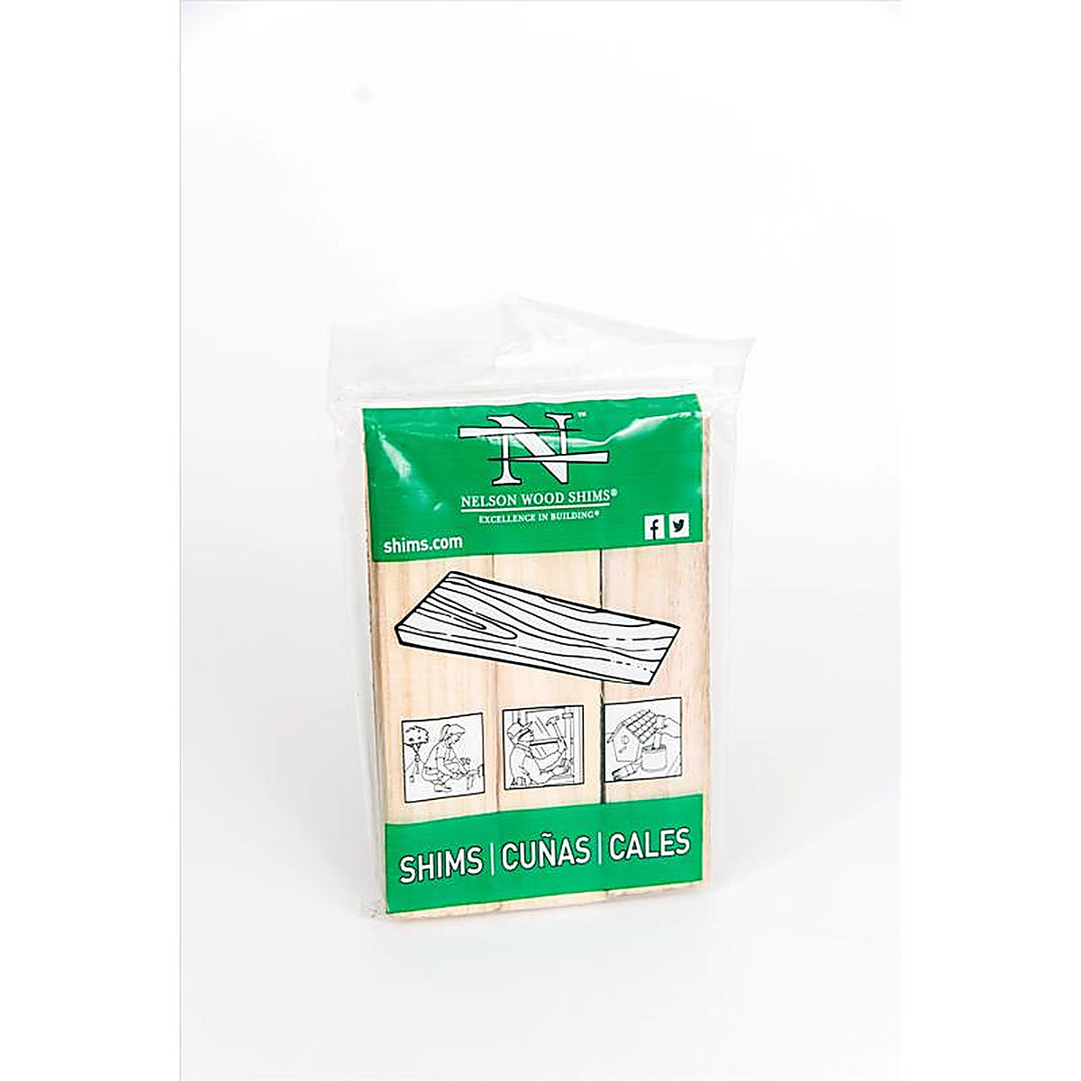 Nelson Wood Shims - PSH6/9-72-56 - 1.5 In. W X 6 In. L Wood Shim 9 Pack