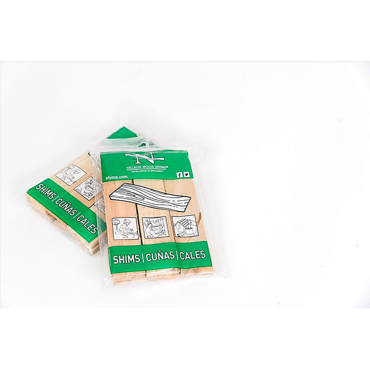 Nelson Wood Shims - PSH6/9-72-56 - 1.5 In. W X 6 In. L Wood Shim 9 Pack