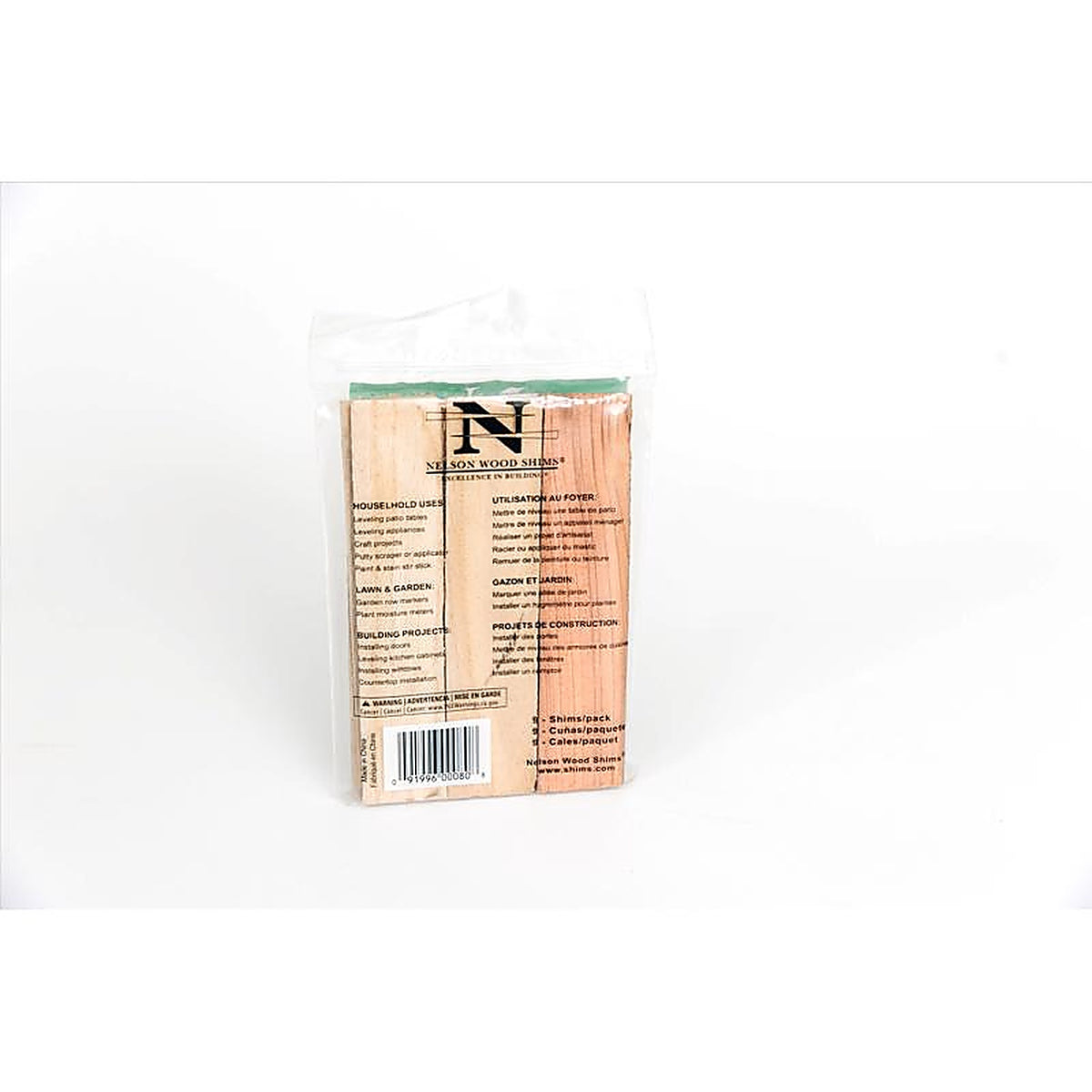 Nelson Wood Shims - PSH6/9-72-56 - 1.5 In. W X 6 In. L Wood Shim 9 Pack