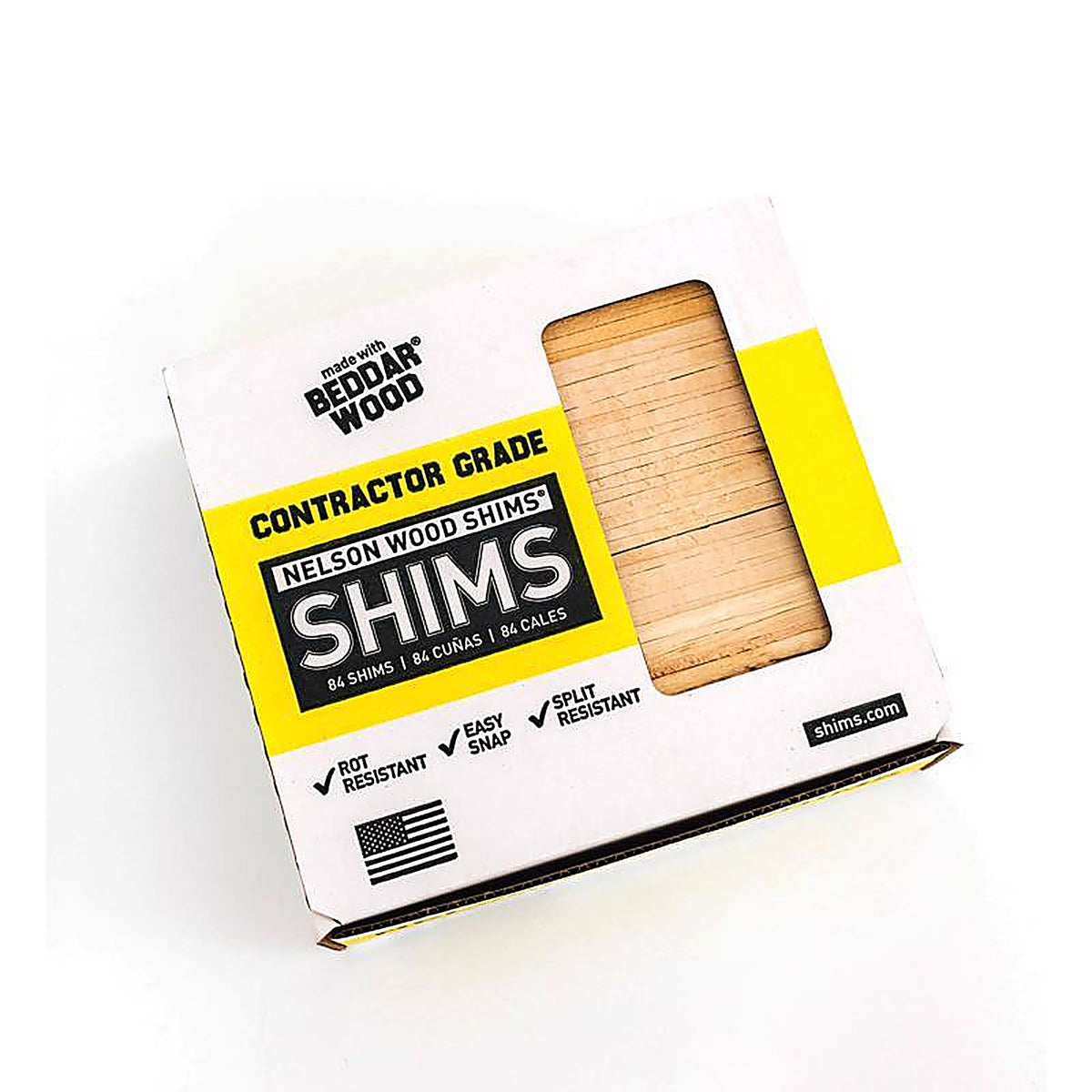 Nelson Wood Shims - CSH8/84/312 - 1.5 In. W X 8 In. L Wood Shim 84 Pack