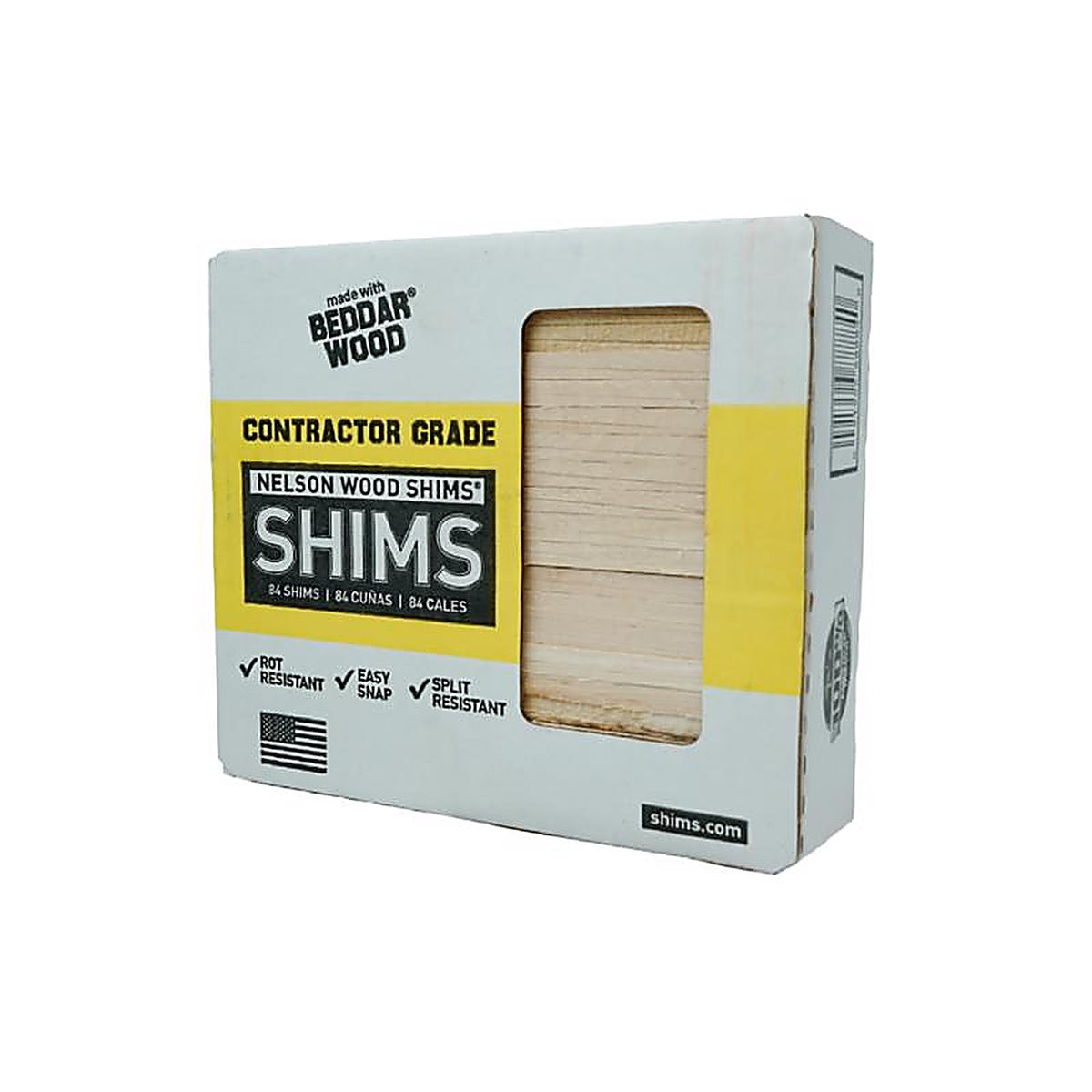 Nelson Wood Shims - CSH8/84/312 - 1.5 In. W X 8 In. L Wood Shim 84 Pack