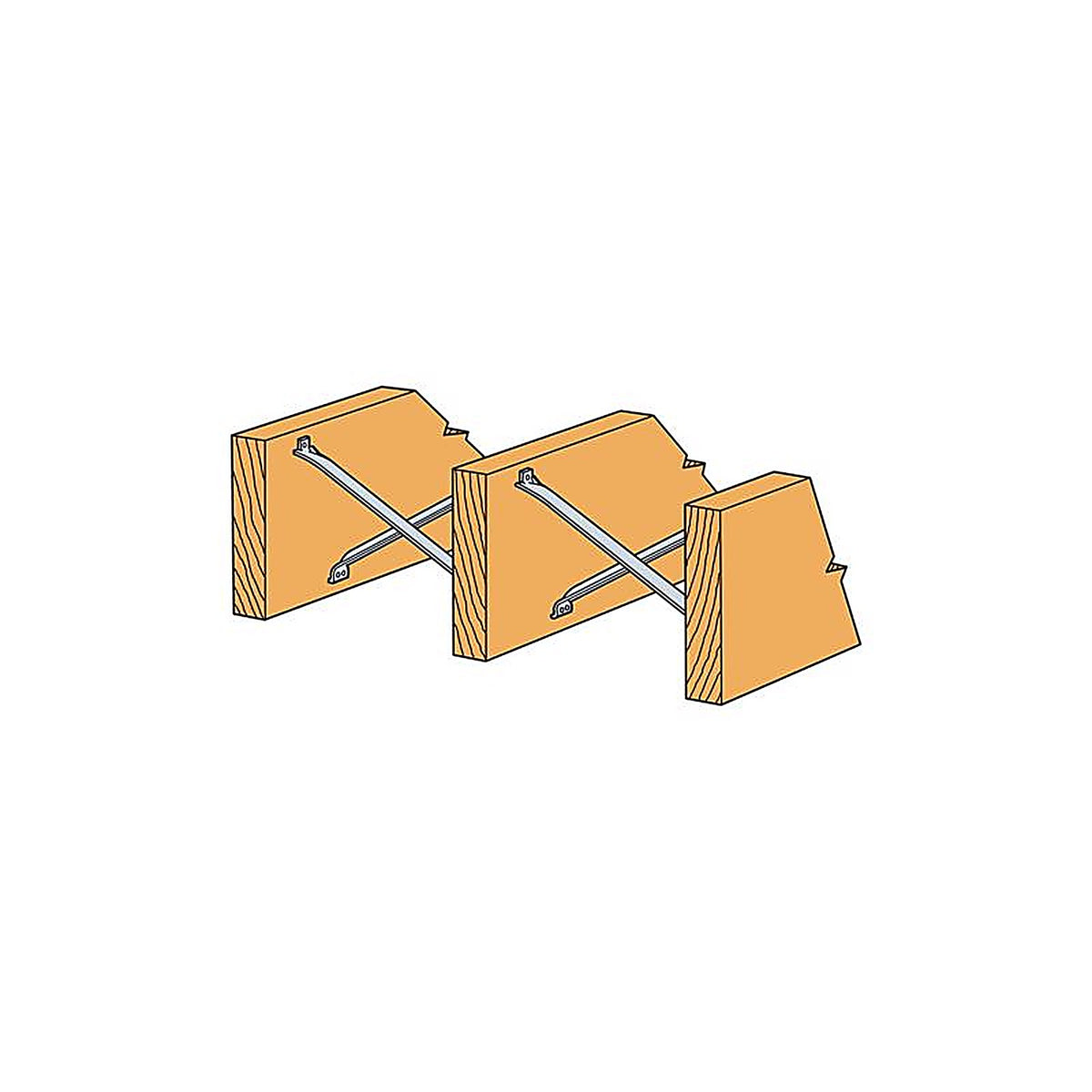 Simpson Strong-Tie - NCA2X10-16 - 16.63 In. H X 0.69 In. W 18 Speed Galvanized Steel Nailless Bridging