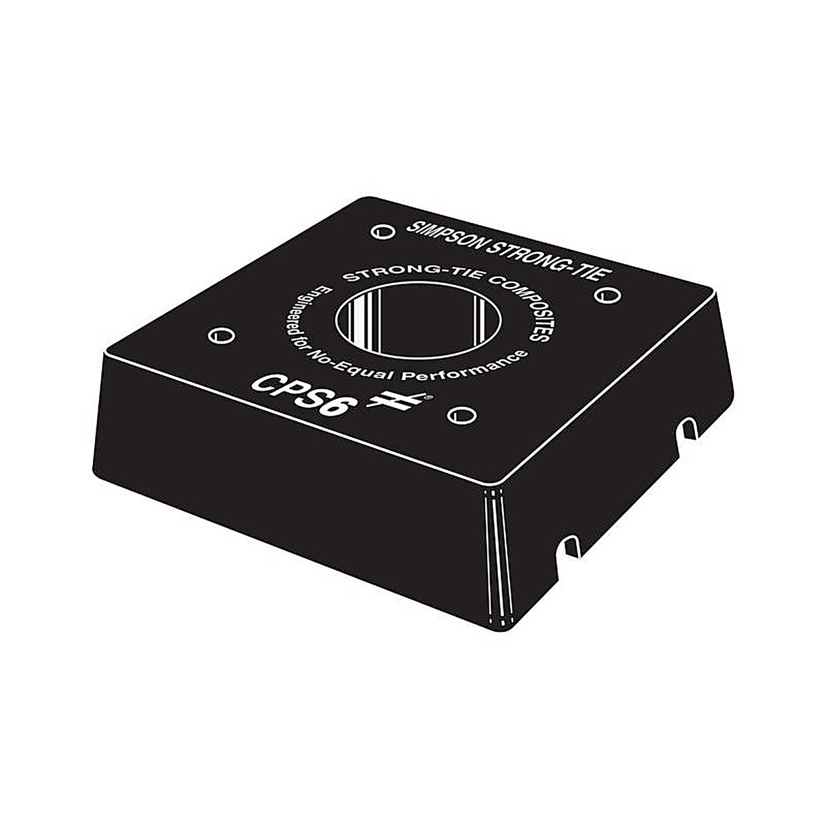 Simpson Strong-Tie - CPS6 - 5.31 In. H X 5.31 In. W N/A Ga. Plastic Composite Base