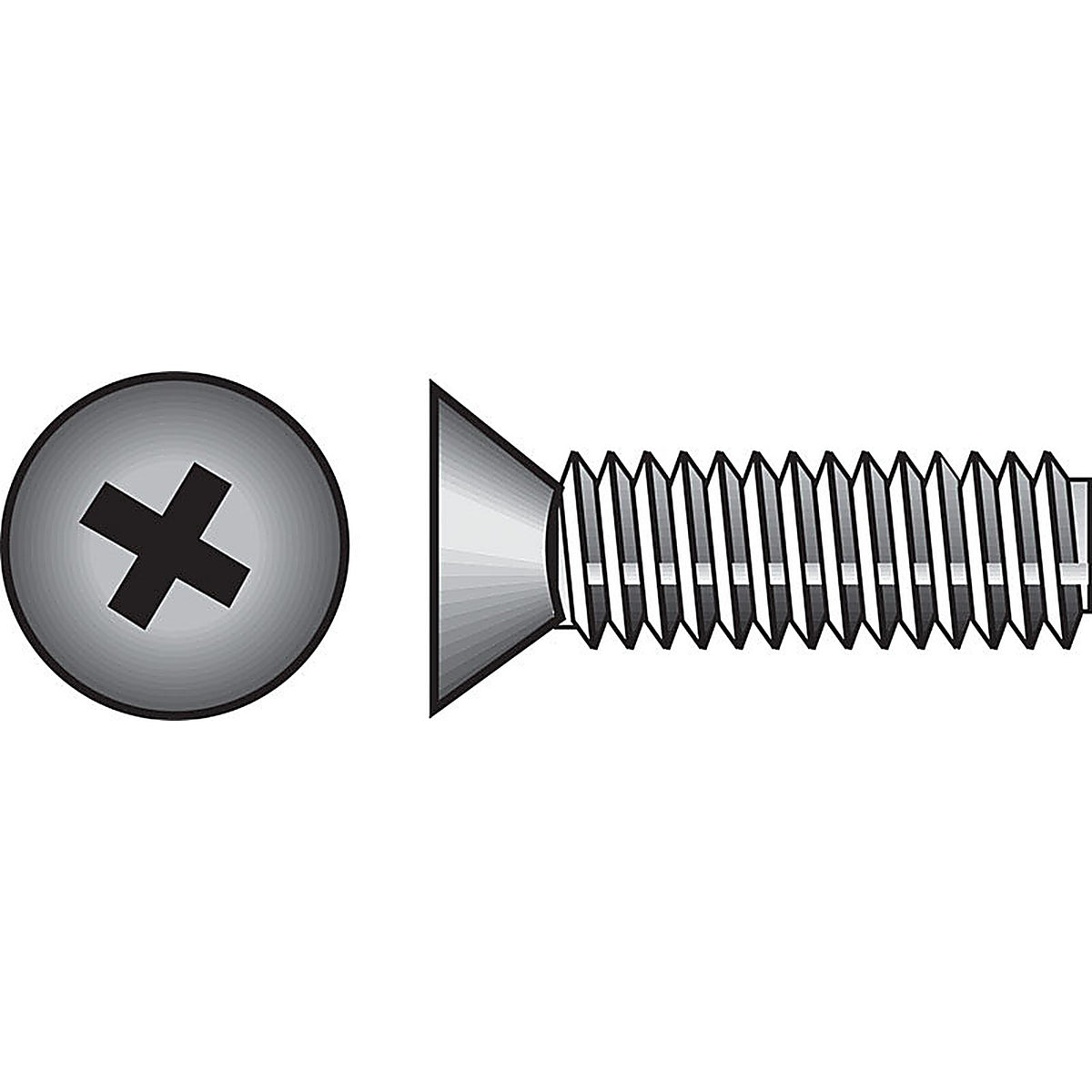 Hillman - 0825584 - No. 1/4-20 In. X 1/4 In. L Phillips Flat Head Steel Machine Screws 100 Pack