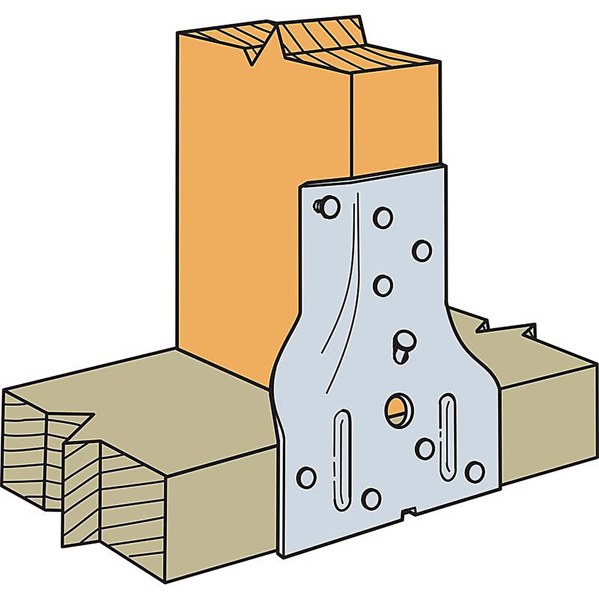 Simpson Strong-Tie - SP1 - 5-1/16 In. H X 1 In. W X 3.5 In. L Galvanized Steel Stud Plate