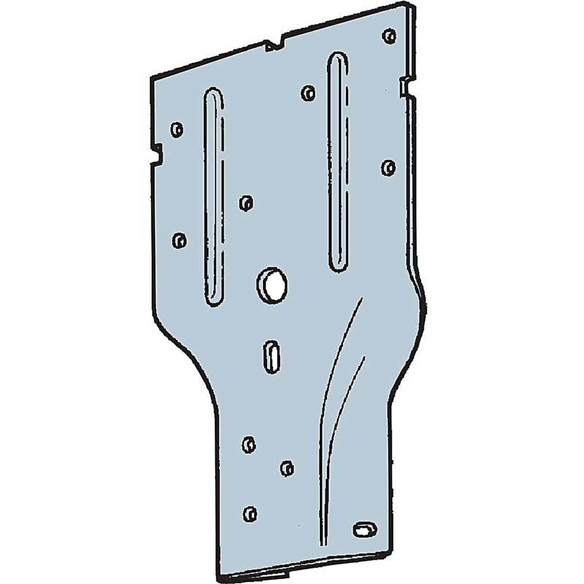 Simpson Strong-Tie - SP2 - 6.6 In. H X 1 In. W X 3.5 In. L Galvanized Steel Stud Plate