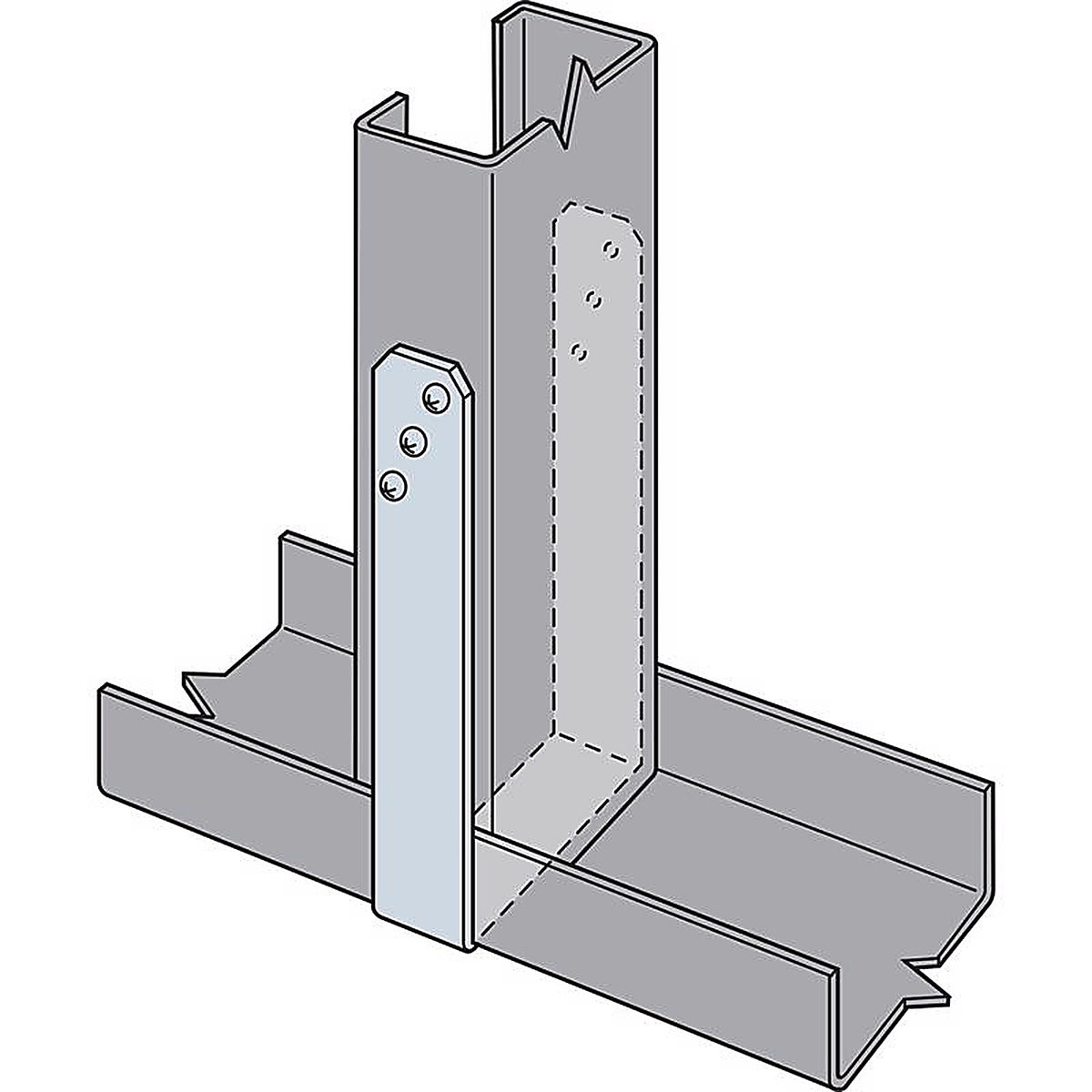 Simpson Strong-Tie - SP6 - 5.6 In. H X 1.3 In. W X 7.7 In. L Galvanized Steel Stud Plate