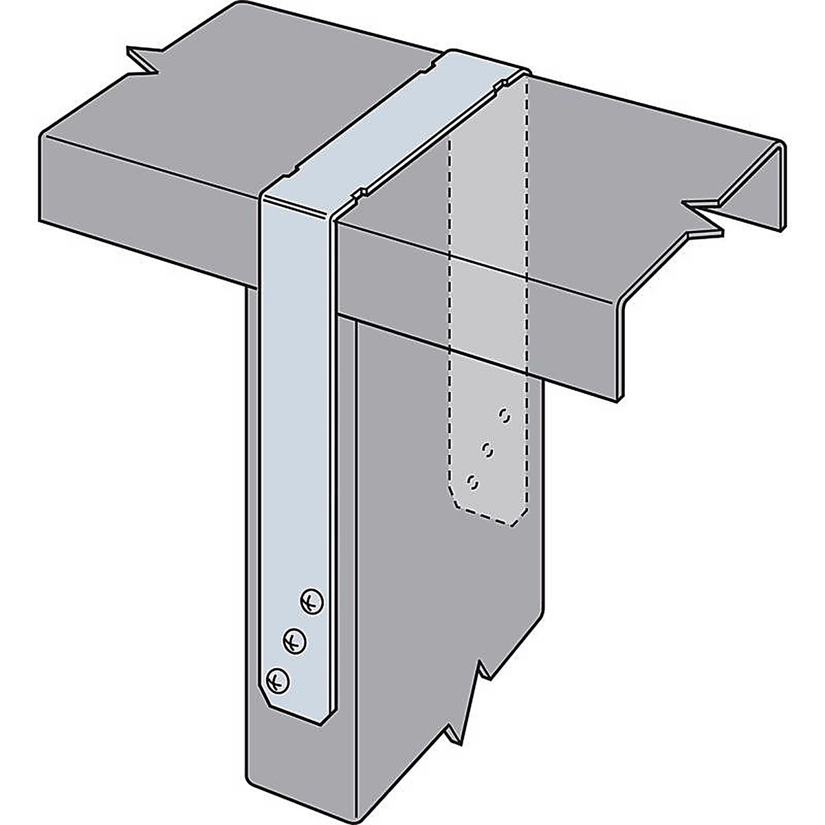 Simpson Strong-Tie - SP6 - 5.6 In. H X 1.3 In. W X 7.7 In. L Galvanized Steel Stud Plate