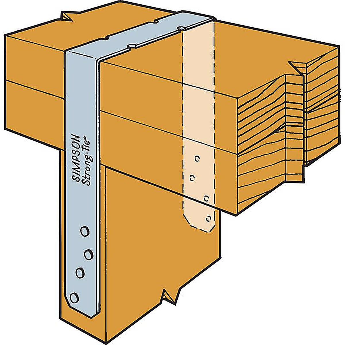 Simpson Strong-Tie - SP6 - 5.6 In. H X 1.3 In. W X 7.7 In. L Galvanized Steel Stud Plate