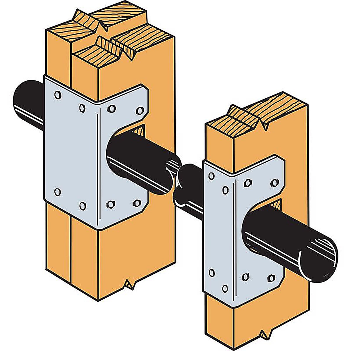 Simpson Strong-Tie - SS1.5 - 6 In. H X 1.56 In. W 16 Ga. Galvanized Steel Stud Shoe