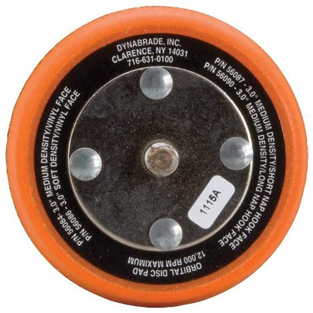 DYNABRADE 56084 3in. Dia. Non-Vacuum Disc Pad, Vinyl-Face