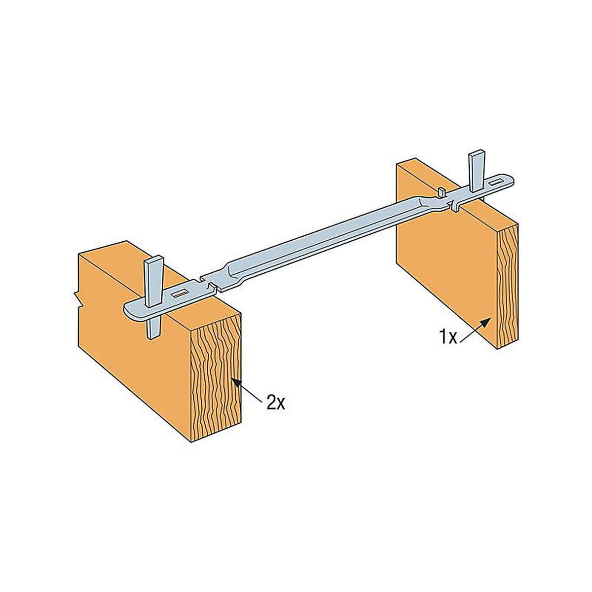 Simpson Strong-Tie - WT6 - 2.88 In. H X 6.5 In. W 18 Ga. Galvanized Steel Wedge Tie