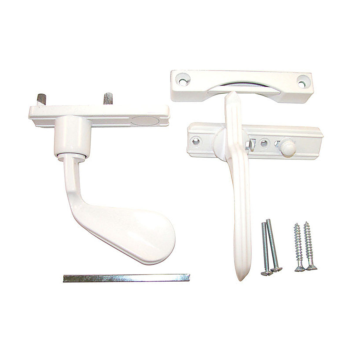 Barton Kramer - 1804C - Satin White Metal Inswing Latch 1 Pack