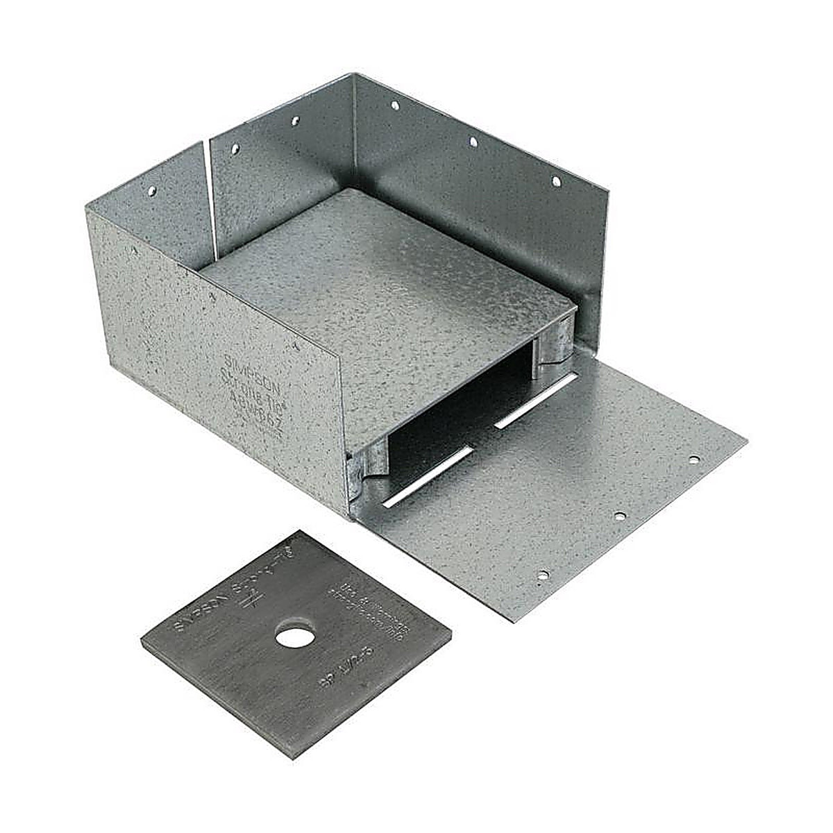Simpson Strong-Tie - ABW66Z - Zmax 3 In. H X 5.5 In. W 12 Ga. Galvanized Steel Post Base