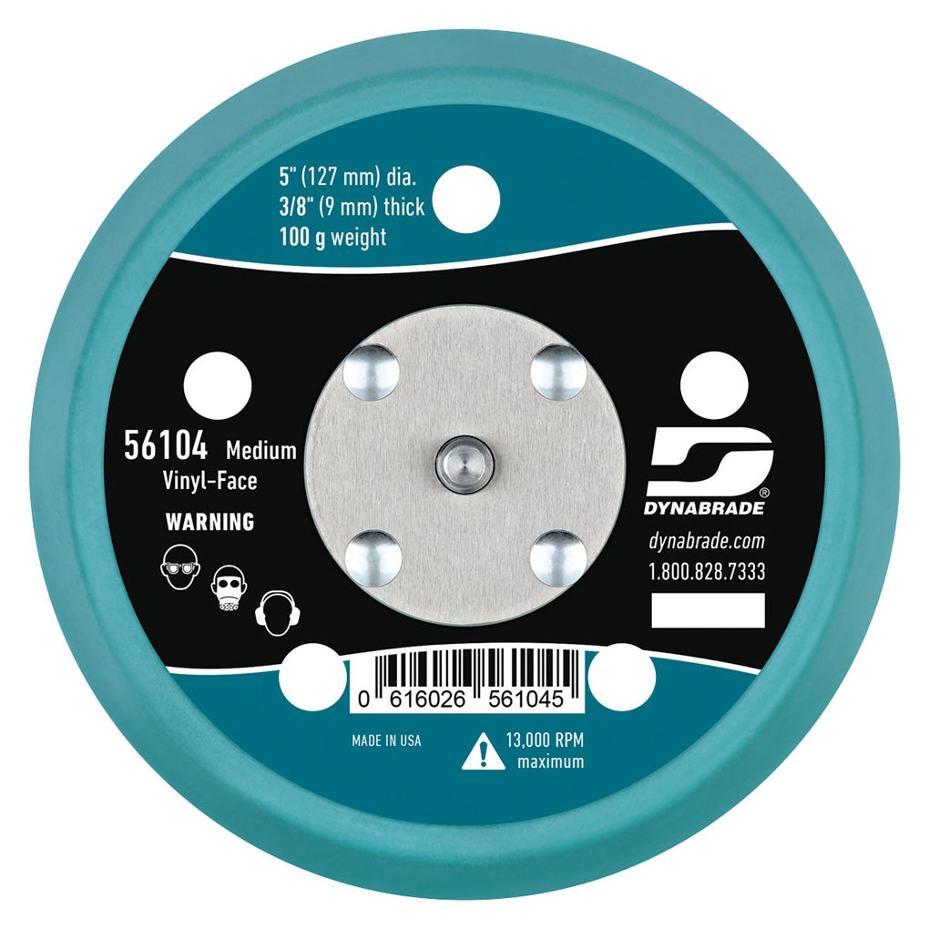 DYNABRADE 56104 5in. Dia. Vacuum Disc Pad, Vinyl-Face