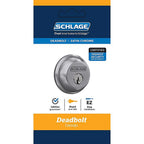Schlage - B60CS G 626 - Satin Chrome Zinc Single Cylinder Deadbolt