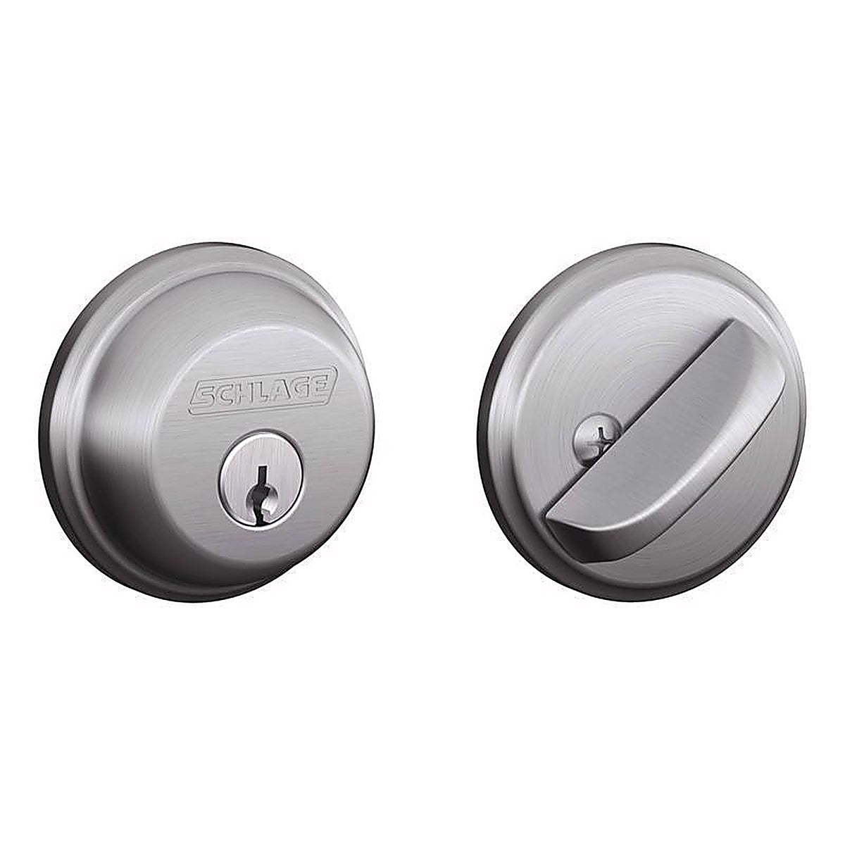 Schlage - B60CS G 626 - Satin Chrome Zinc Single Cylinder Deadbolt