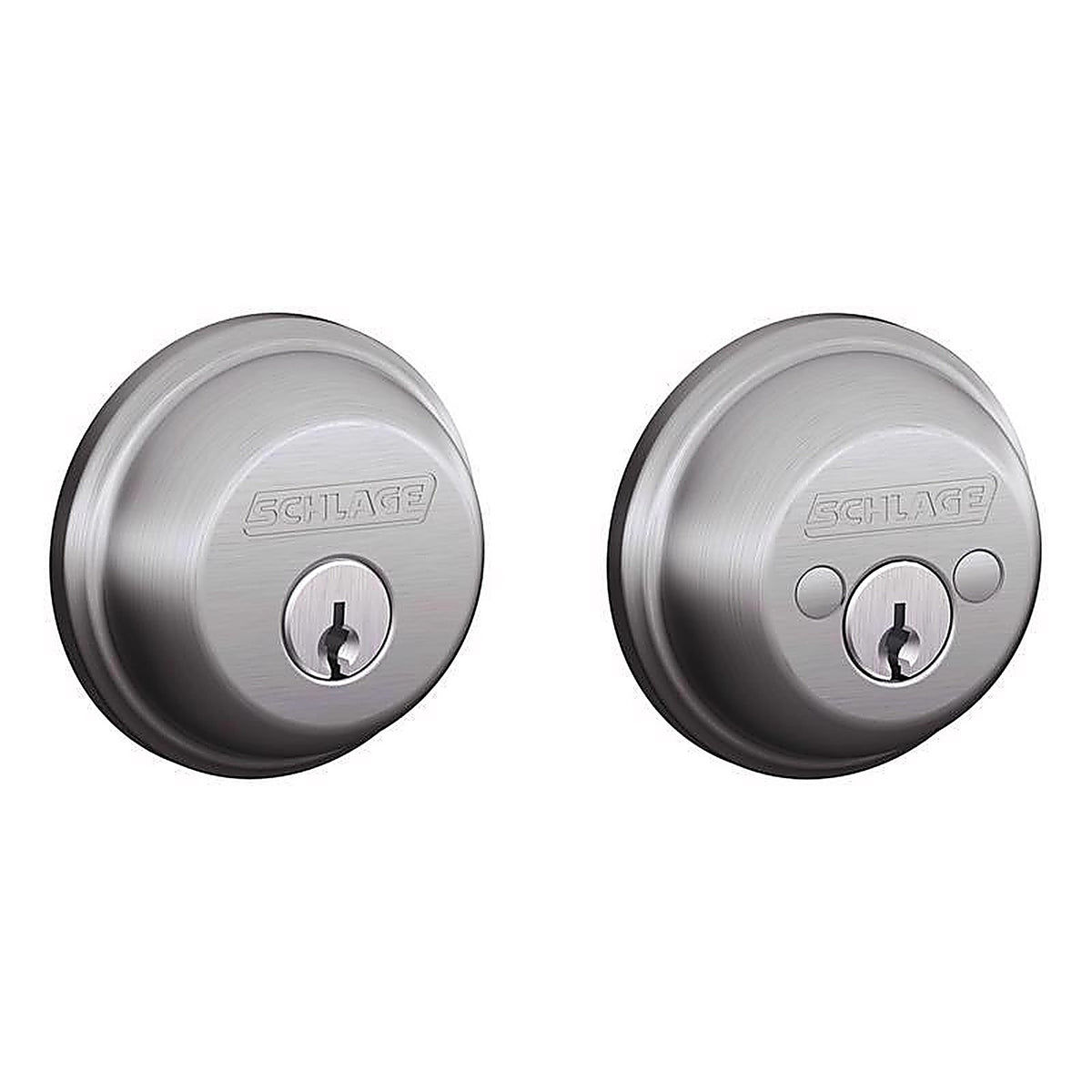 Schlage - B62CS G 626 - Satin Chrome Zinc Double Cylinder Deadbolt