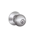 Schlage F51CSVORB626 Orbit Satin Chrome Entry Lockset ANSI Grade 2 1-3/4 in.