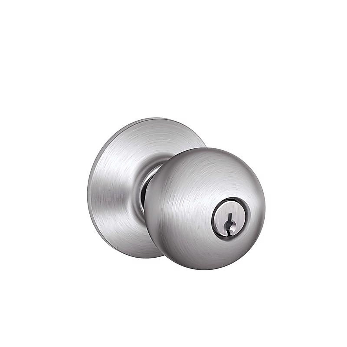 Schlage F51CSVORB626 Orbit Satin Chrome Entry Lockset ANSI Grade 2 1-3/4 in.