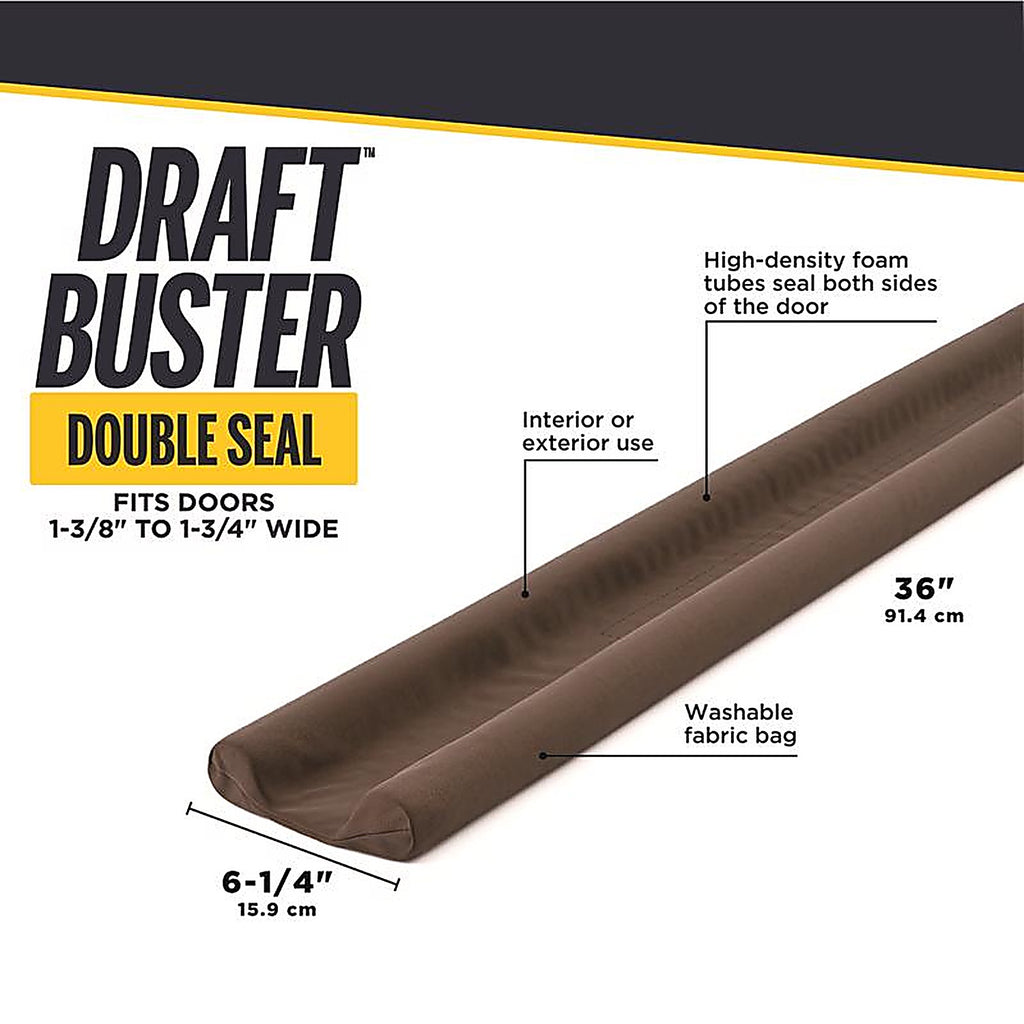 M-D 43200 Draft Buster Brown Cloth/Foam Door and Window Seal For Doors and Windows 3 ft. L x 3-11/32 in.