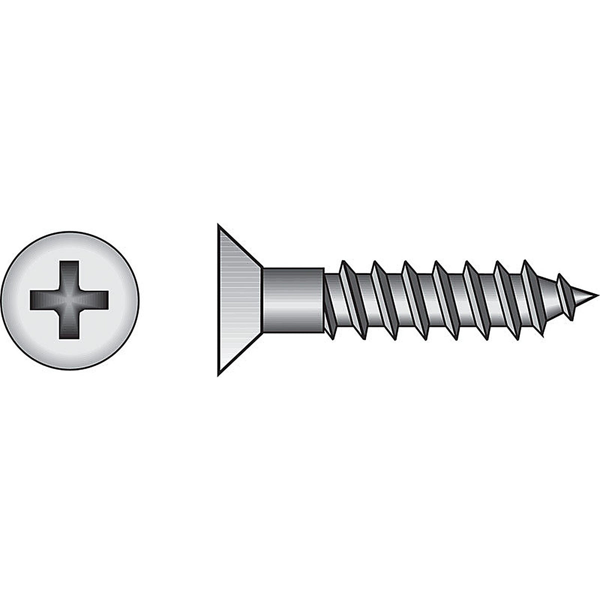 Hillman 40072 No. 8 x 1-3/4 in. L Phillips Zinc-Plated Wood Screws 100/Pack